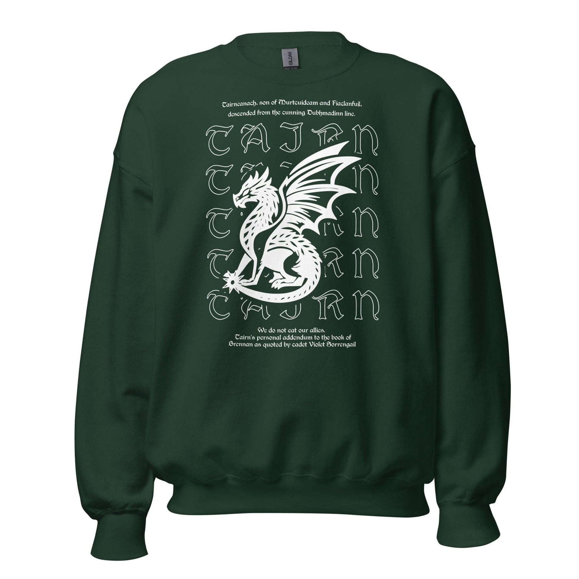 Tairneanach We Don't Eat Our Allies Sweatshirt - The Bean Workshop - fourth wing, rebecca yarros, sweatshirt, tairn, Tairneanach