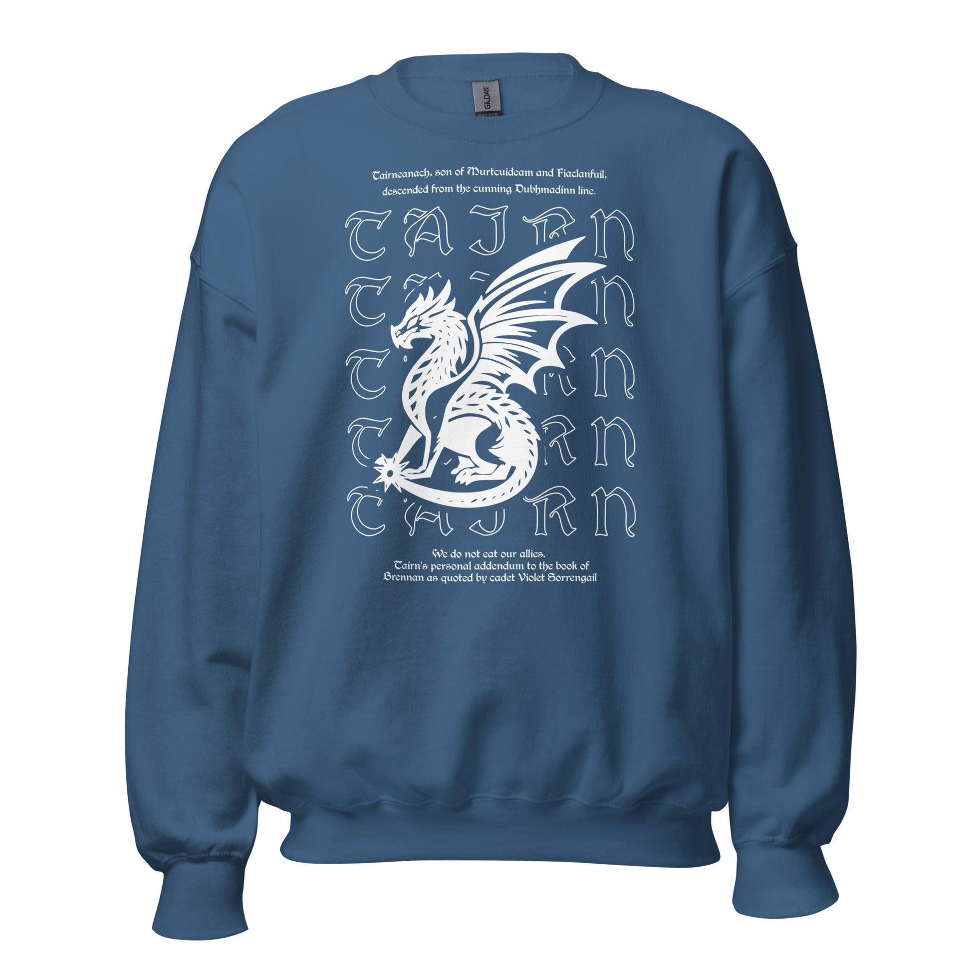 Tairneanach We Don't Eat Our Allies Sweatshirt - The Bean Workshop - fourth wing, rebecca yarros, sweatshirt, tairn, Tairneanach