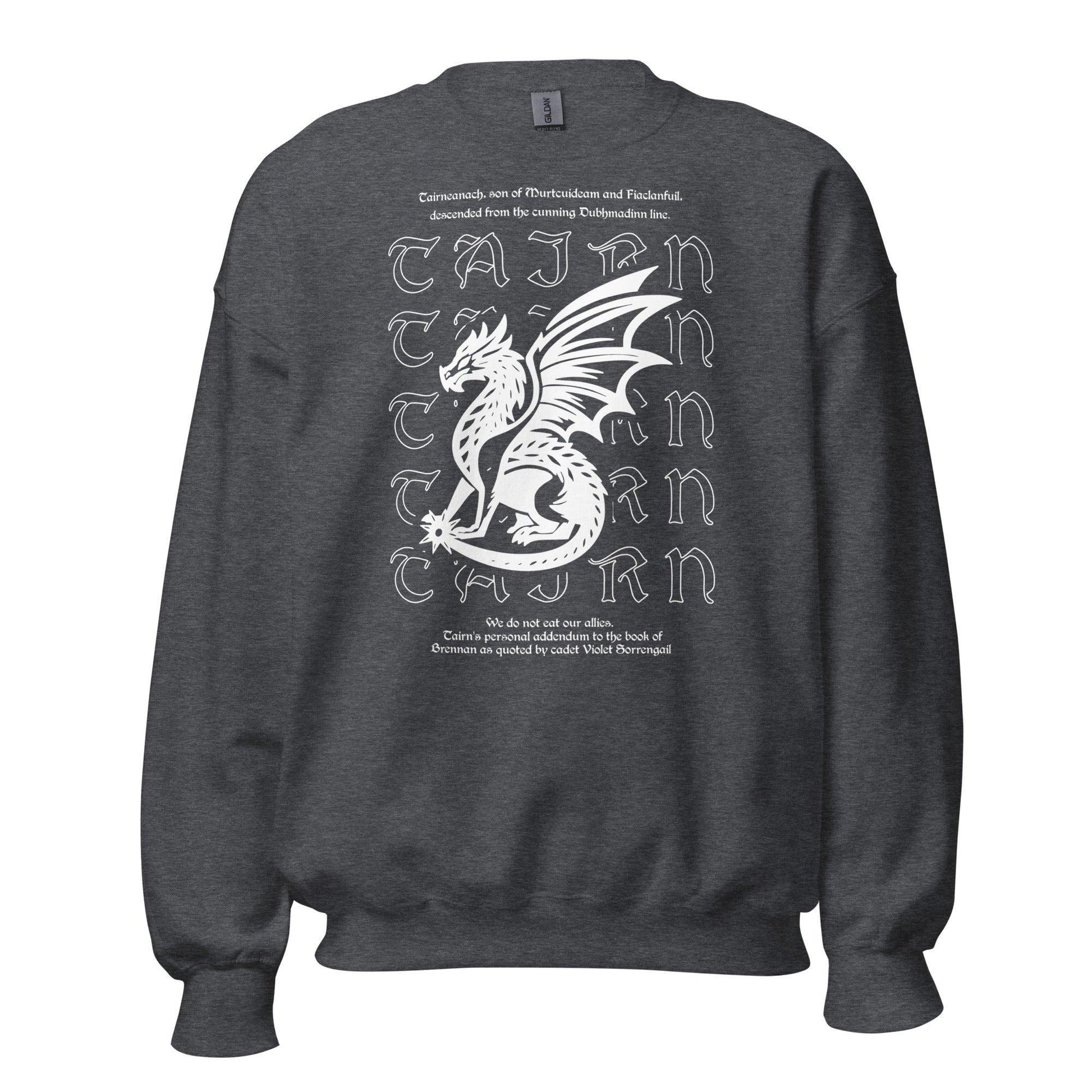 Tairneanach We Don't Eat Our Allies Sweatshirt - The Bean Workshop - fourth wing, rebecca yarros, sweatshirt, tairn, Tairneanach