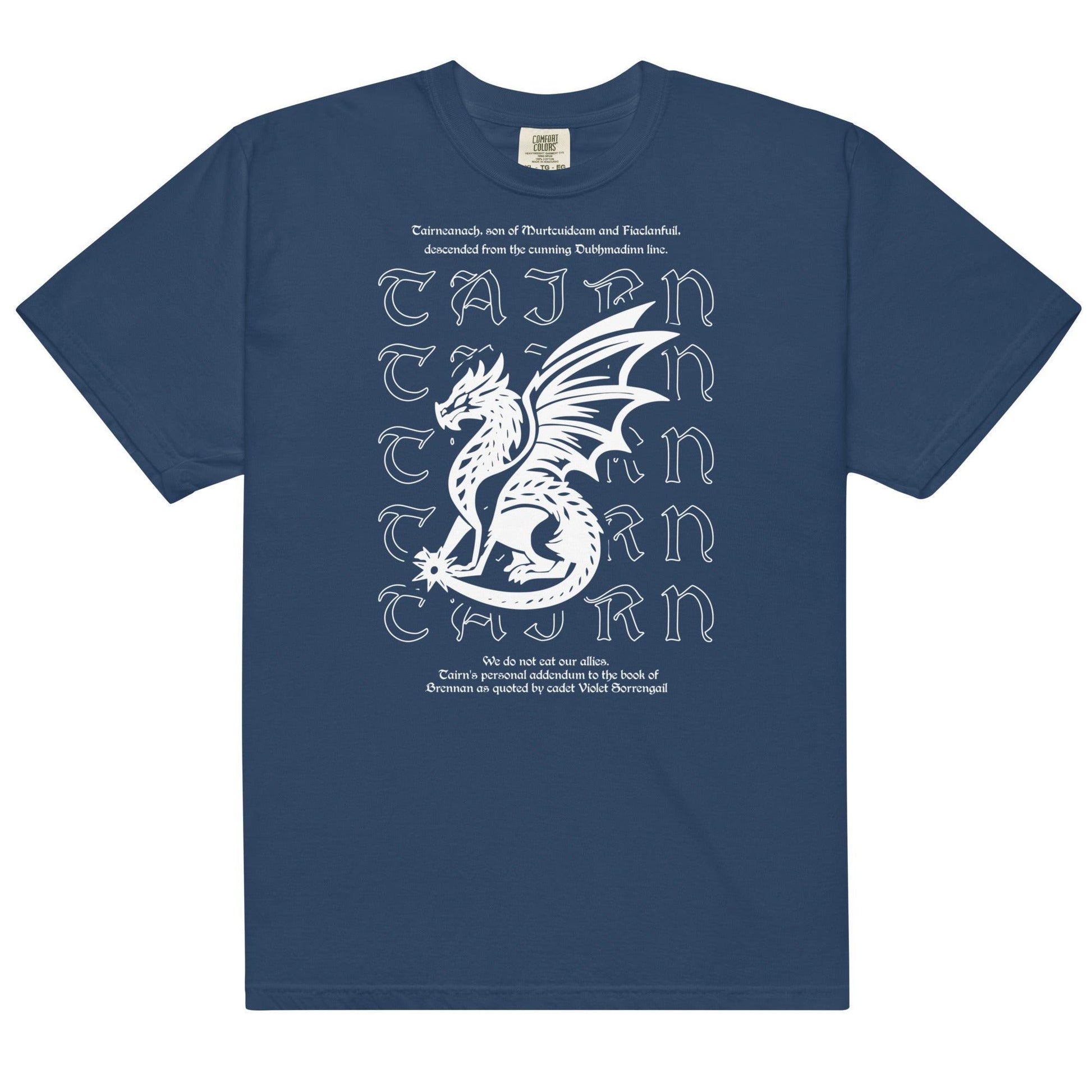 Tairneanach We Don't Eat Our Allies Tee Shirt - The Bean Workshop - box tee, fourth wing, rebecca yarros, tairn, Tairneanach