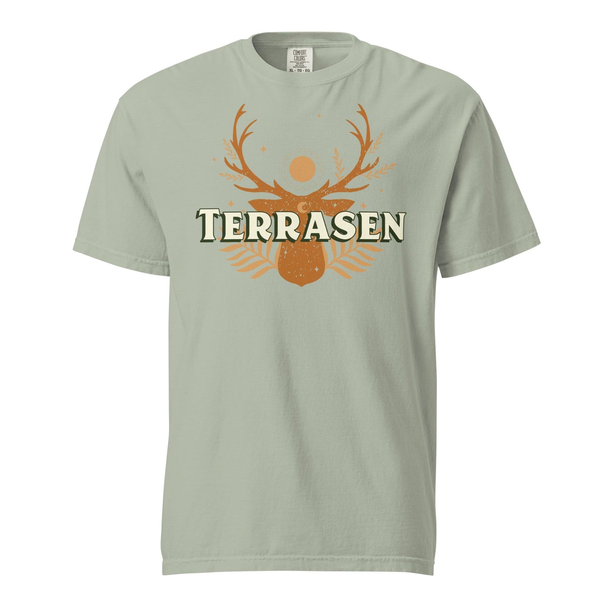 Terrasen Tee Shirt - The Bean Workshop - aelin galathynius, box tee, caelena sardothien, sarah j. maas, throne of glass, tog