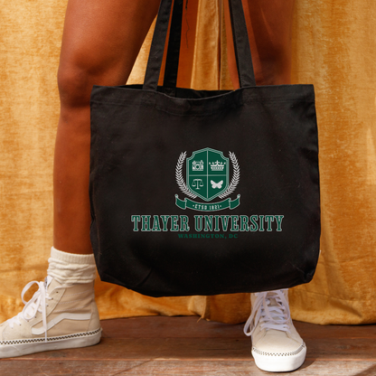 Thayer University Large Organic Cotton Twill Tote Bag