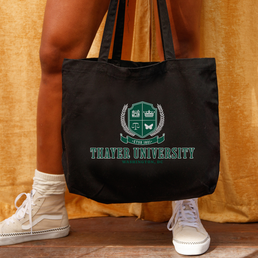Thayer University Large Organic Cotton Twill Tote Bag