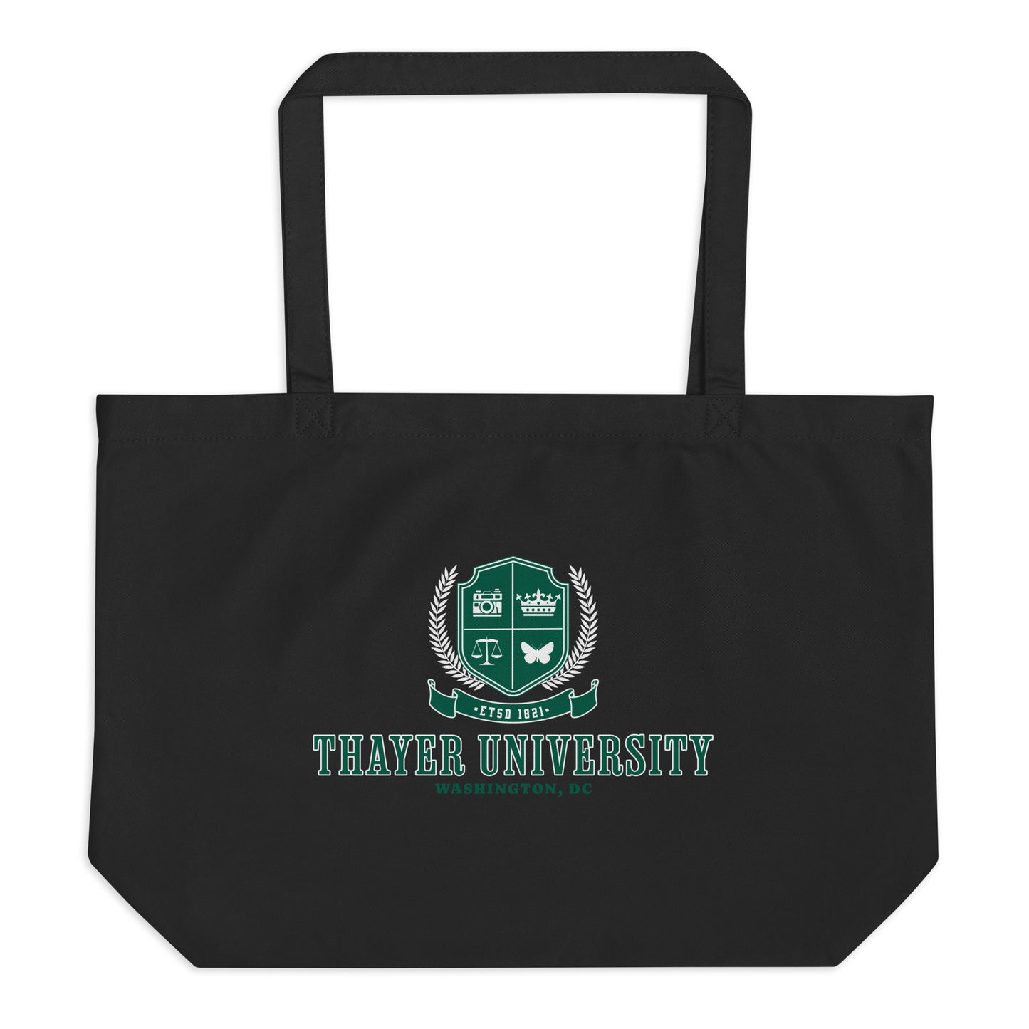 Thayer University Large Organic Cotton Twill Tote Bag - The Bean Workshop - Ana Huang, Organic Cotton Twill tote bag, Thayer University, tote, tote bag, Twisted, Twisted ladies