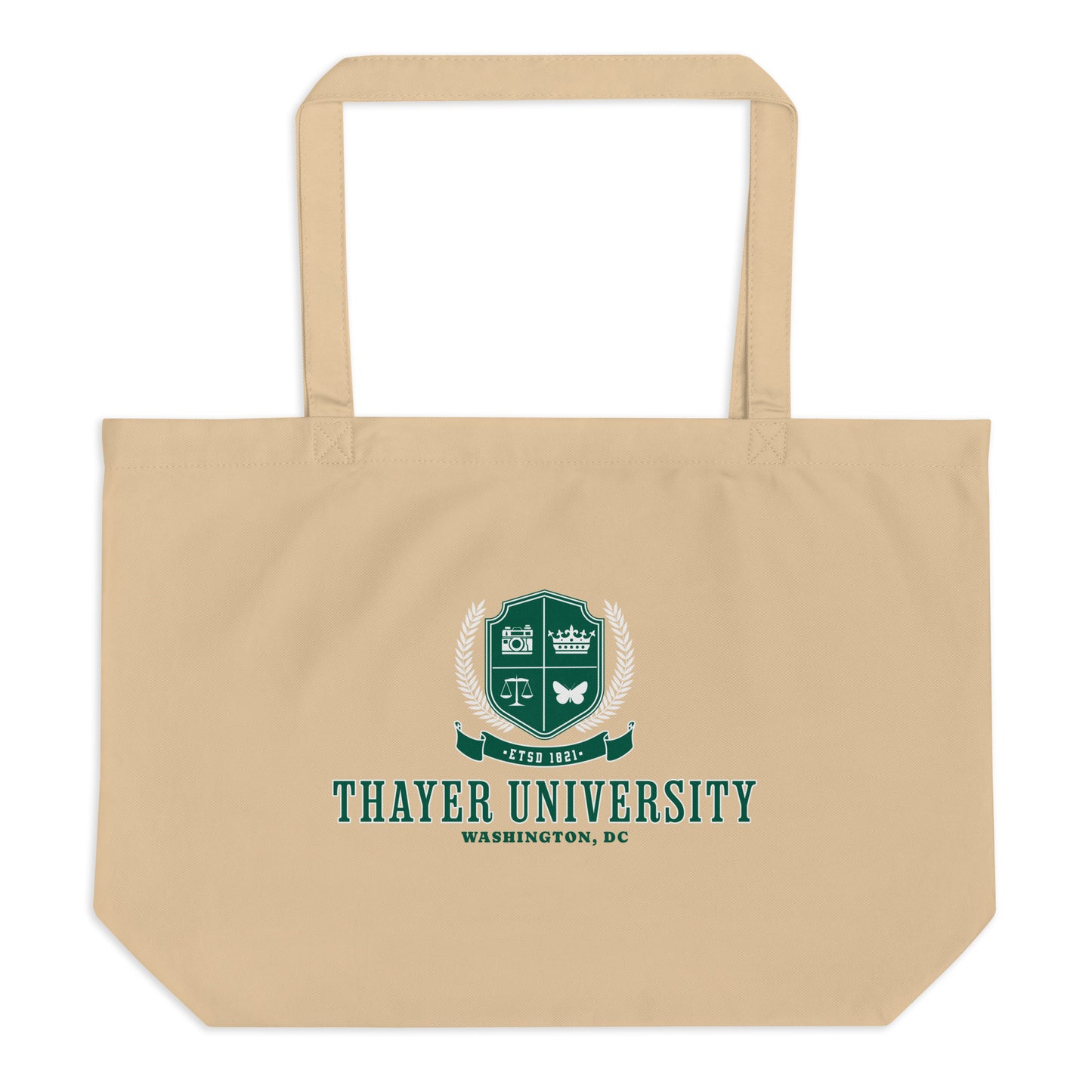 Thayer University Large Organic Cotton Twill Tote Bag - The Bean Workshop - Ana Huang, Organic Cotton Twill tote bag, Thayer University, tote, tote bag, Twisted, Twisted ladies