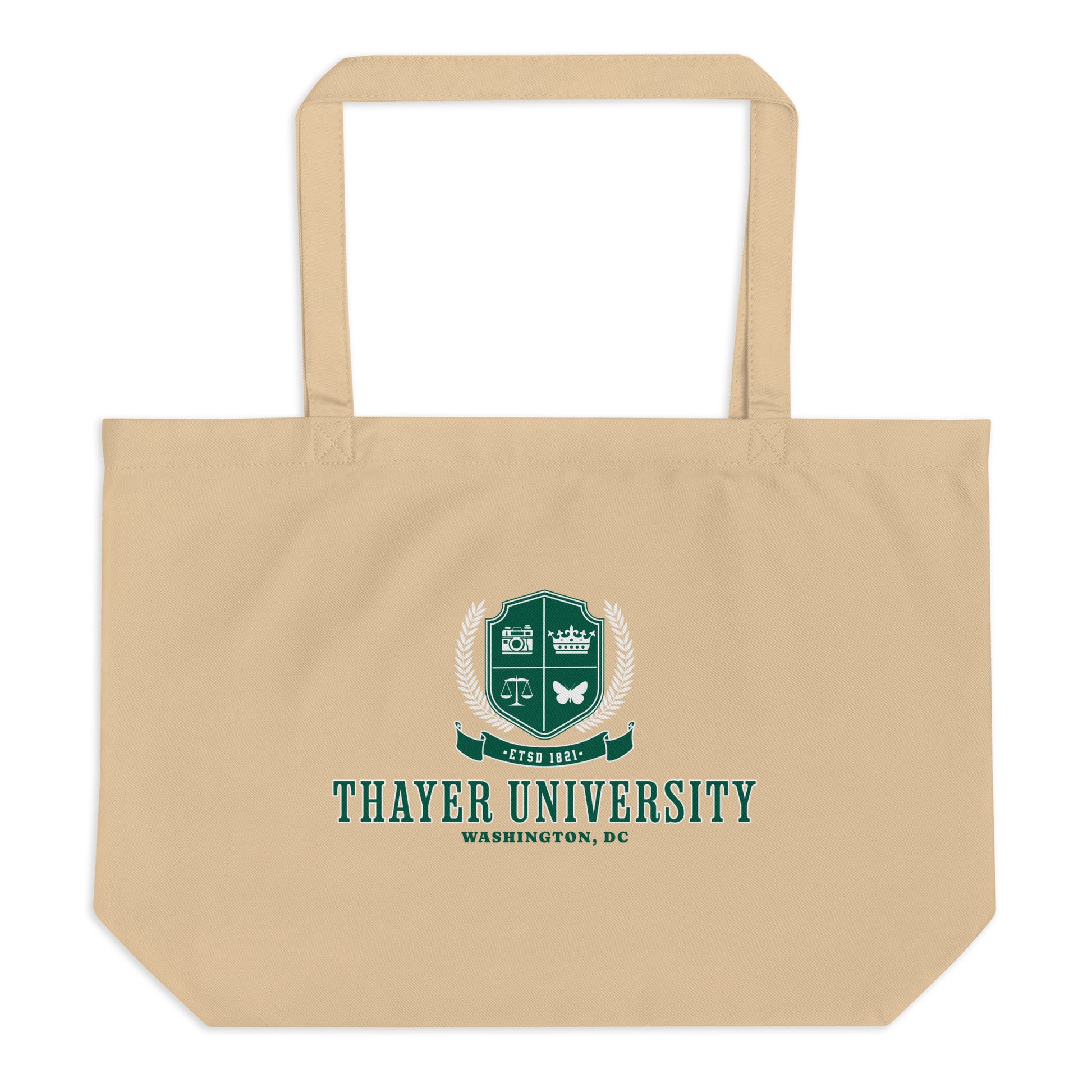 Thayer University Large Organic Cotton Twill Tote Bag - The Bean Workshop - Ana Huang, Organic Cotton Twill tote bag, Thayer University, tote, tote bag, Twisted, Twisted ladies