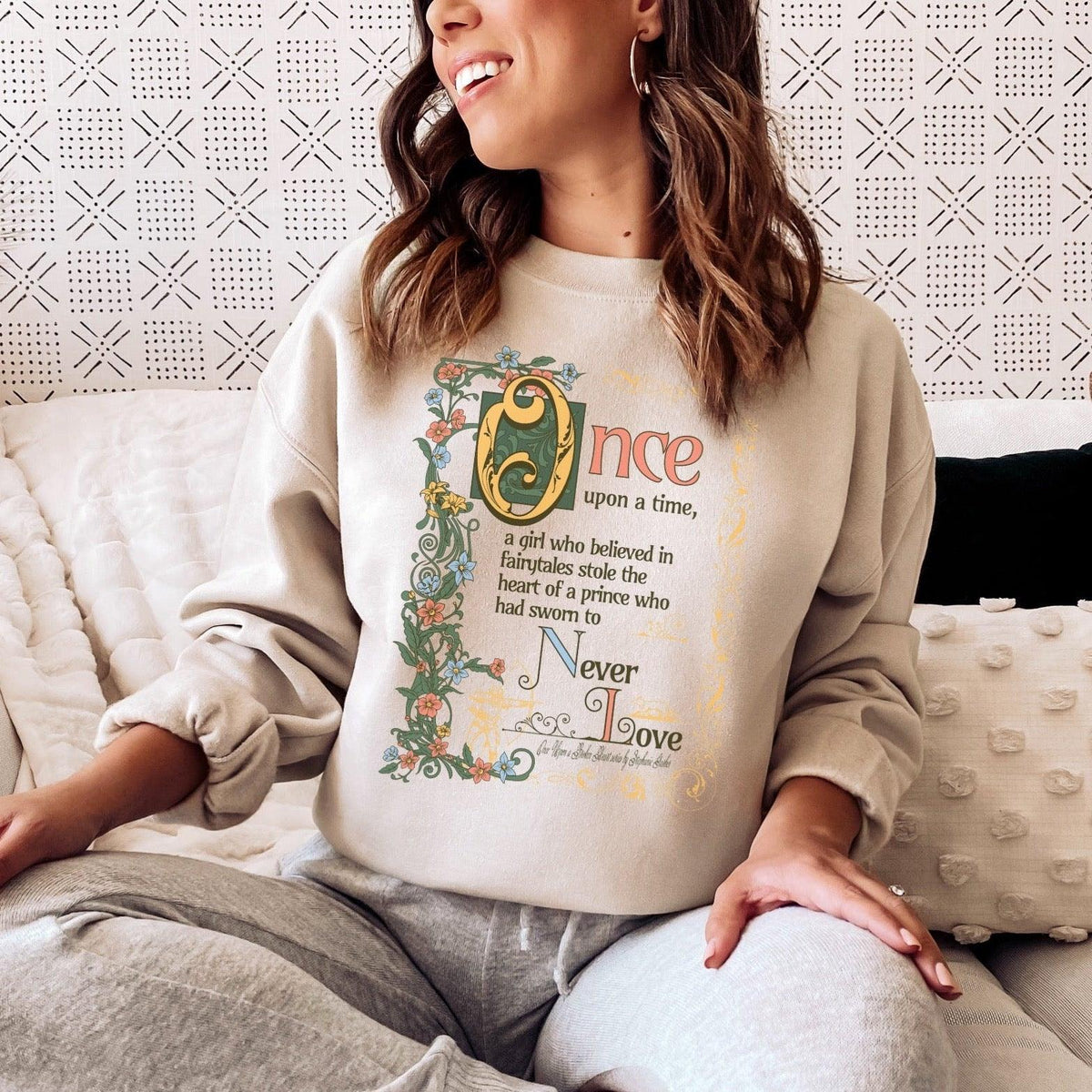 The Ballad of The Archer and The Fox Sweatshirt - The Bean Workshop - Cottagecore, evangeline fox, Evangeline Fox fan gear, Fantasy, Jacks and Evangeline, jacks prince of hearts, Library visit, literary quote sweatshirt, long sleeve, once upon a broken heart, ouabh, Prince of Hearts, romantic fantasy book crewneck, stephanie garber, Sweatshirts, Typography