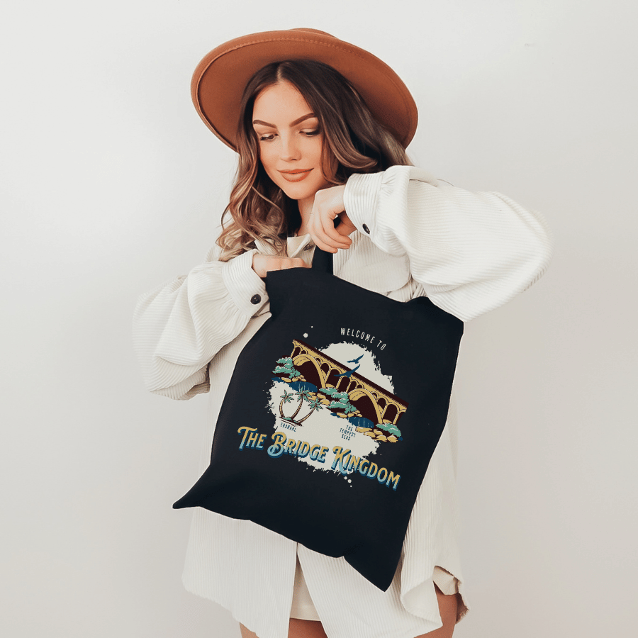 The Bridge Kingdom Organic Cotton Twill Tote Bag - The Bean Workshop - bag, danielle l jensen, the bridge kingdom, tote