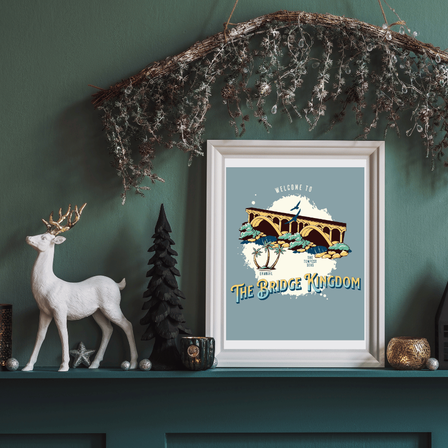 The Bridge Kingdom Poster - The Bean Workshop - Bookish Accessories, Danielle L. Jensen, Eranahl Aren Kertell, poster, The Bridge Kingdom