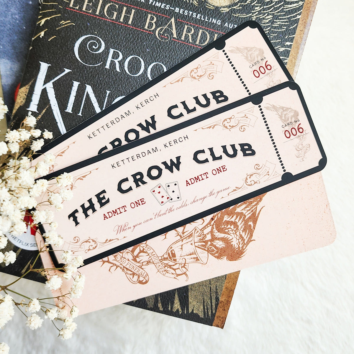 The Crow Club Bookmark - The Bean Workshop - book lover, bookish gift, bookmark, crow club, fantasy reader, grishaverse, leigh bardugo, six of crows