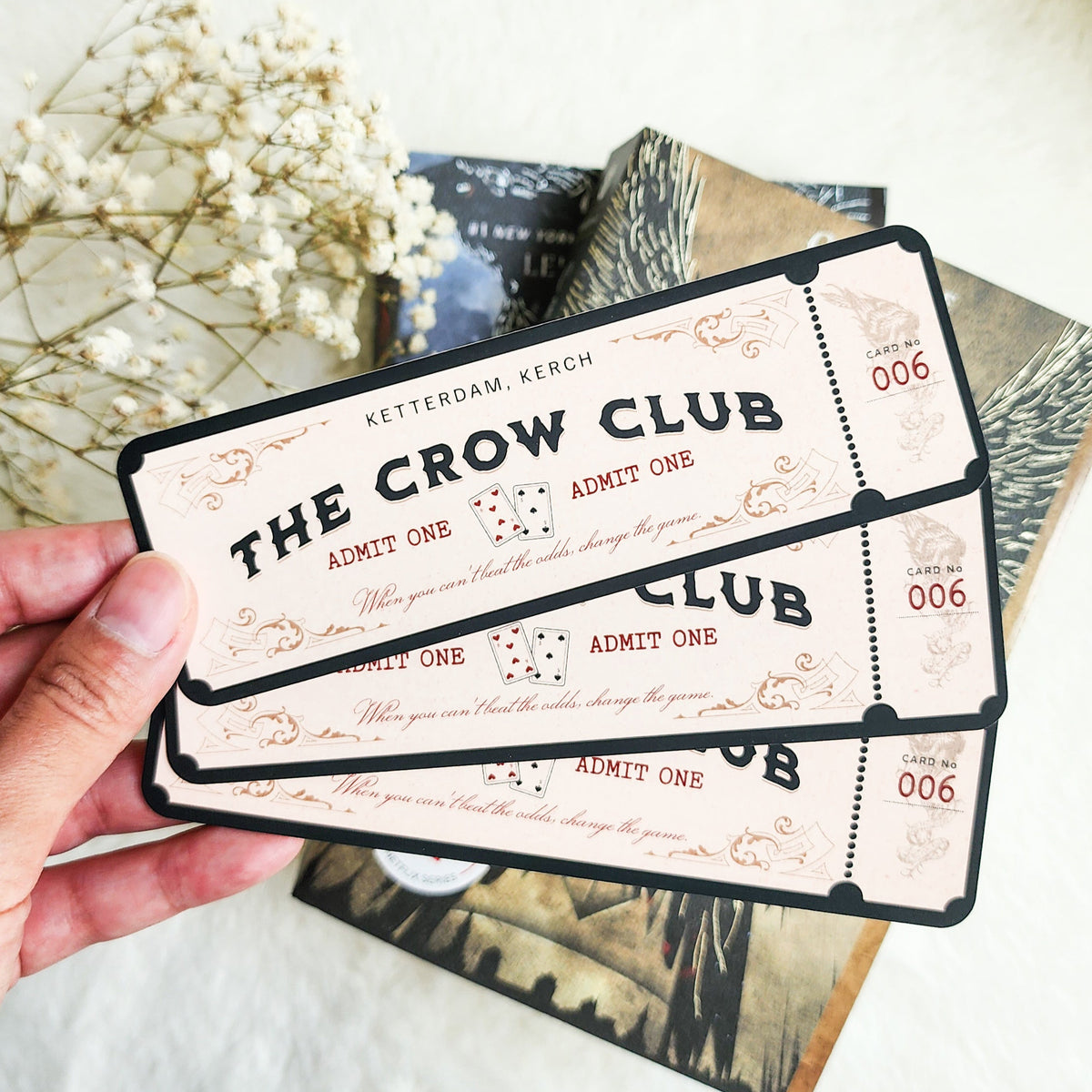 The Crow Club Bookmark - The Bean Workshop - book lover, bookish gift, bookmark, crow club, fantasy reader, grishaverse, leigh bardugo, six of crows