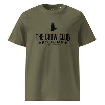 The Crow Club T-Shirt - The Bean Workshop - Book Lover Gift, Bookish Aesthetic, Dark Fantasy, East Stave, Fantasy Book Tee, Grishaverse fan apparel, Kaz Brekker, Ketterdam, Leigh Bardugo fan merchandise, Leigh Bardugo Ketterdam shirt, Literary Logo Shirt, Six of Crows merch for readers, The Crow Club t-shirt, The Dregs t-shirt