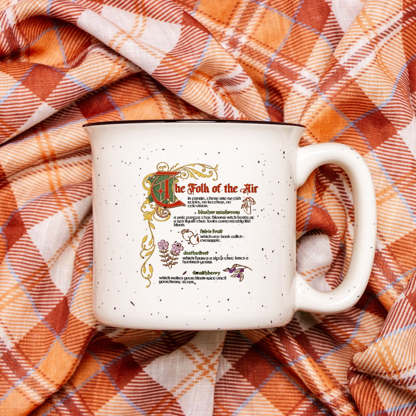 The Folk of the Air Speckled Cream Ceramic Camp Mug