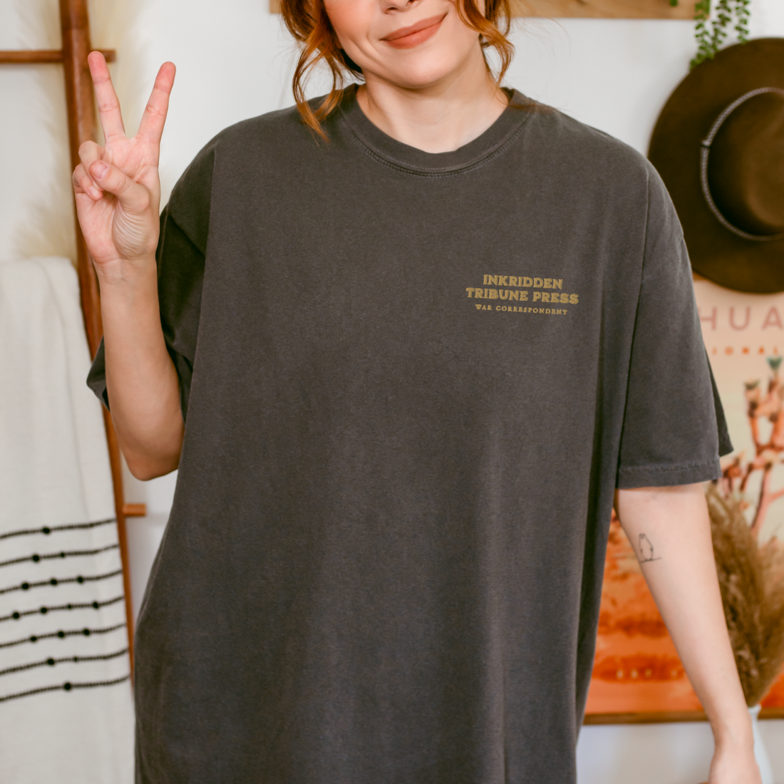 The Inkridden Tribune Press Embroidered T-Shirt