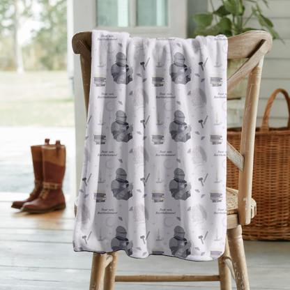 The Knight and the Moth Sherpa Blanket