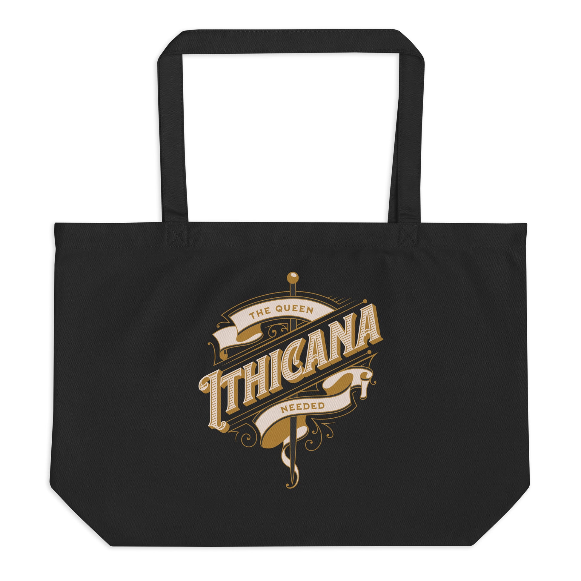 The Queen Ithicana Large Organic Cotton Twill Tote Bag - The Bean Workshop - Danielle L. Jensen, Eranahl Aren Kertell, Lara Veliant, Organic Cotton Twill Tote Bag, Queen Ithicana, The Bridge Kingdom, tote bag