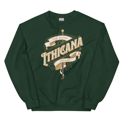 The Queen Ithicana Sweatshirt - The Bean Workshop - Bookish aesthetic, Bookish Fashion, Danielle L. Jensen, Lara Veliant, Queen Ithicana, sweater, sweatshirt, The Brigde Kingdom