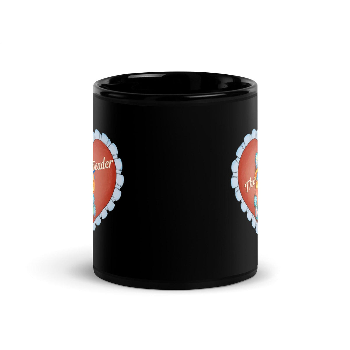 The Reader Black Glossy Mug - The Bean Workshop - black mug, book lover, bookish gift, ceramic mug, coffee mug, mug, read everyday, the reader, valentine, Valentine's Day Picks