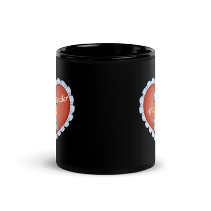 The Reader Black Glossy Mug - The Bean Workshop - black mug, book lover, bookish gift, ceramic mug, coffee mug, mug, read everyday, the reader, valentine, Valentine's Day Picks