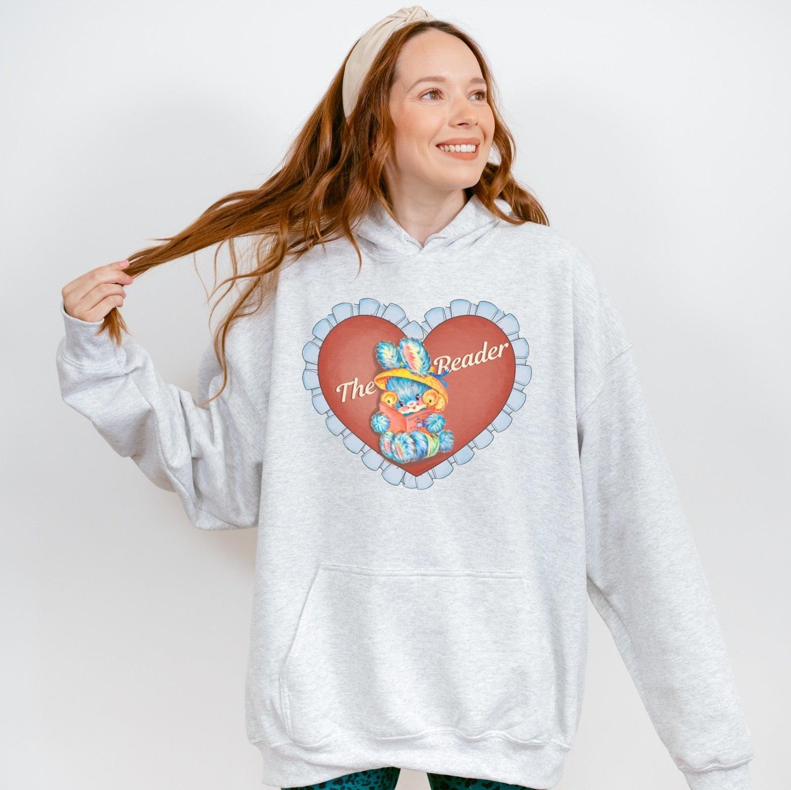 The Reader Hoodie - The Bean Workshop - book lover, bookish gift, hoodie, read everyday, the reader, valentine, Valentine's Day Picks