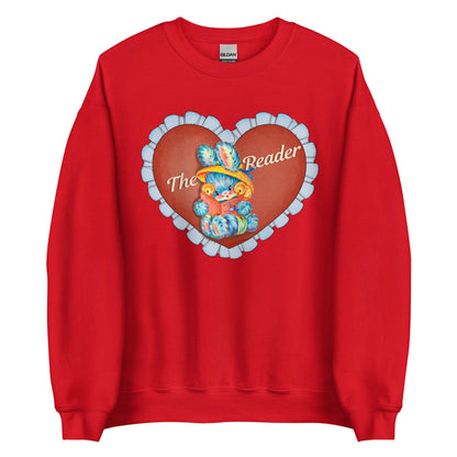 The Reader Sweatshirt - The Bean Workshop - book lover, read everyday, sweater, sweatshirt, the reader, valentine, Valentine's Day Picks
