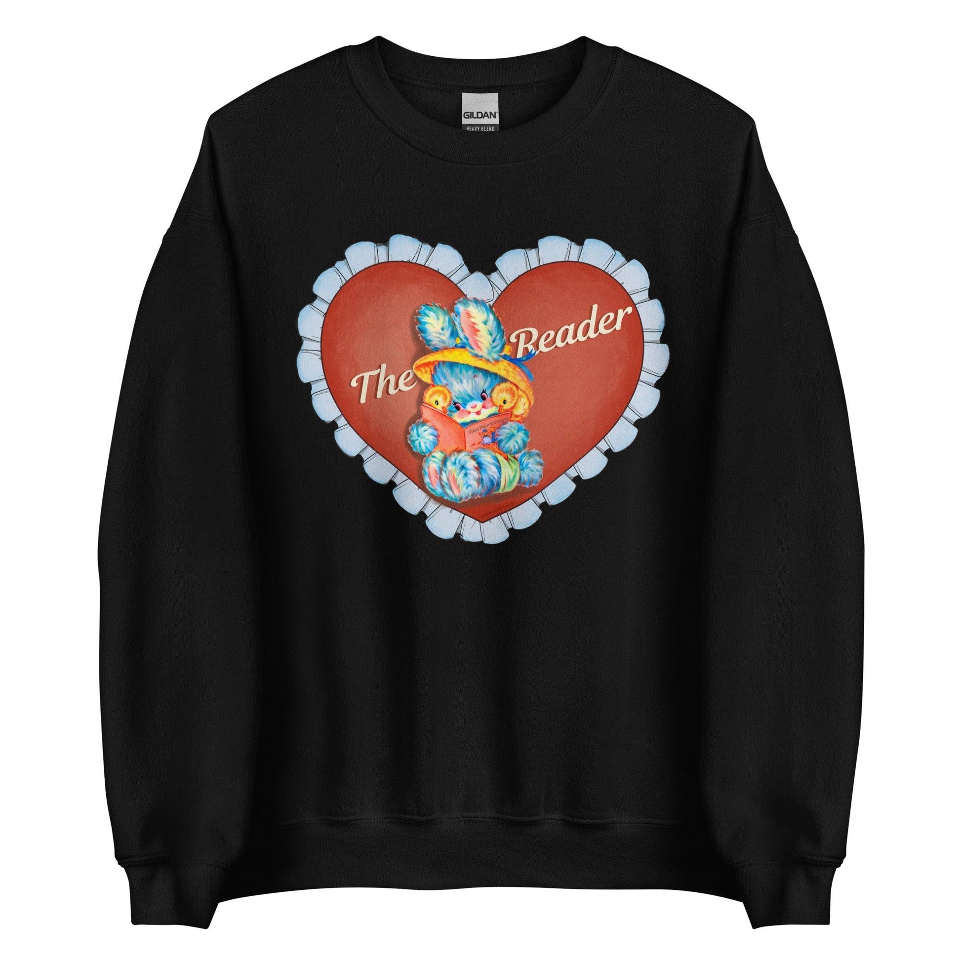 The Reader Sweatshirt - The Bean Workshop - book lover, read everyday, sweater, sweatshirt, the reader, valentine, Valentine's Day Picks