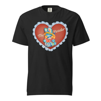 The Reader Tee Shirt - The Bean Workshop - book lover, read everyday, t-shirt, tee, the reader, valentine, Valentine's Day Picks