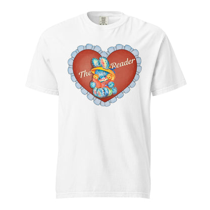 The Reader Tee Shirt - The Bean Workshop - book lover, read everyday, t-shirt, tee, the reader, valentine, Valentine's Day Picks