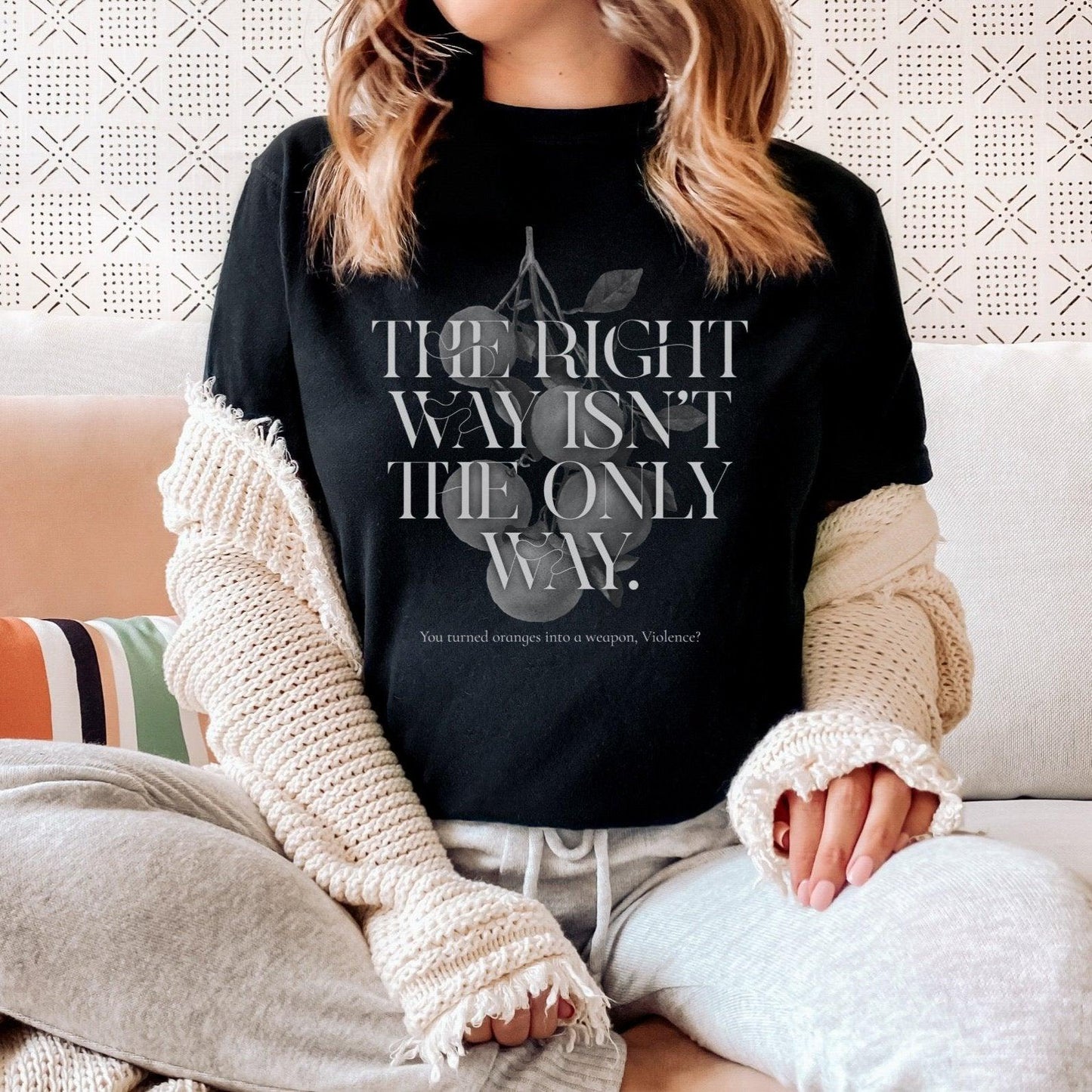 The Right Way Isn't The Only Way Tee Shirt - The Bean Workshop - box tee, fourth wing, rebecca yarros, violet sorrengail, xaden riorson