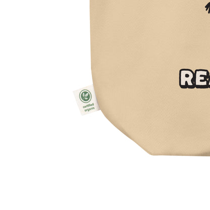 The Silent Reading Club Organic Cotton Twill Tote Bag - The Bean Workshop - book lover tote, bookstore bag, bookworm bag, canvas tote, ghost tote, Halloween tote bag, introvert tote, library tote, literary tote, reading bag, reusable shopping bag, shhh i'm reading bag, silent reading club tote, spooky season accessory, unique gift for readers