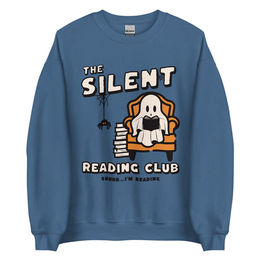 The Silent Reading Club Sweatshirt - The Bean Workshop - book lover, bookish, halloween, sweatshirt