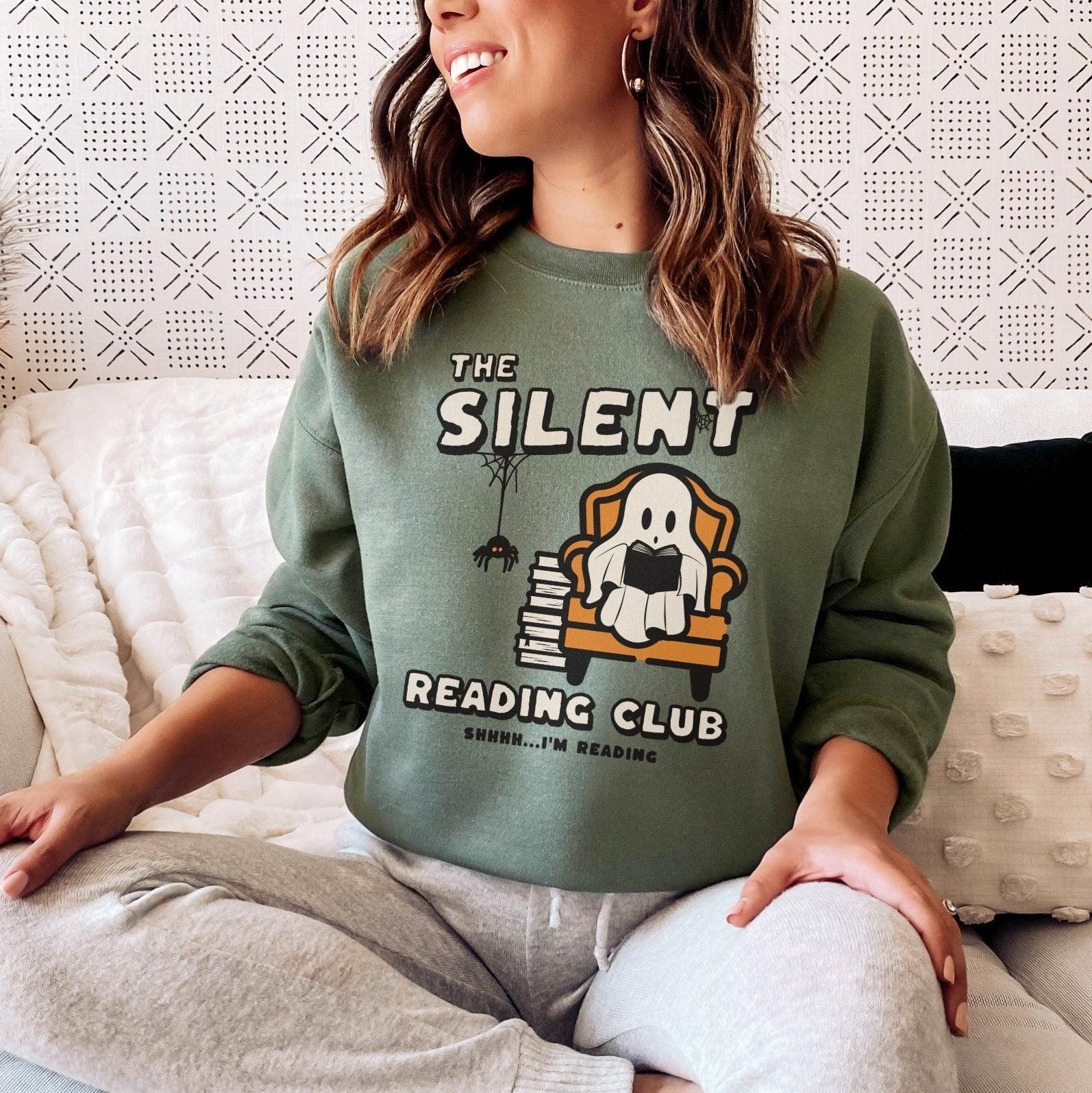 The Silent Reading Club Sweatshirt - The Bean Workshop - book lover, bookish, halloween, sweatshirt