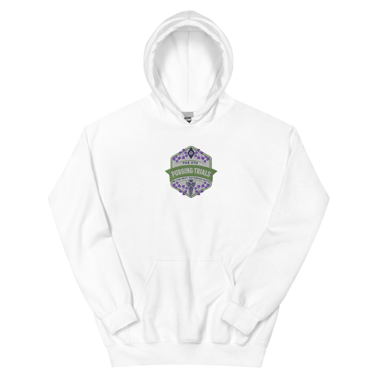The Sixth Purging Trials Embroidered Hoodie - The Bean Workshop - embroidered, hoodie, kai azer, lauren roberts, paedyn gray, powerless