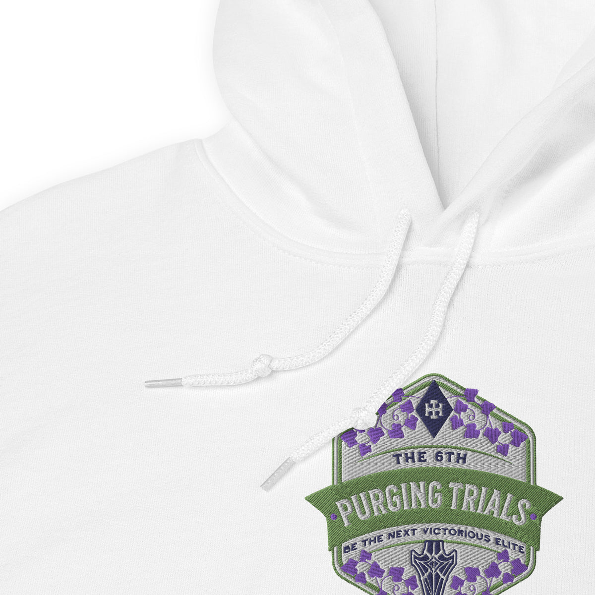 The Sixth Purging Trials Embroidered Hoodie - The Bean Workshop - embroidered, hoodie, kai azer, lauren roberts, paedyn gray, powerless