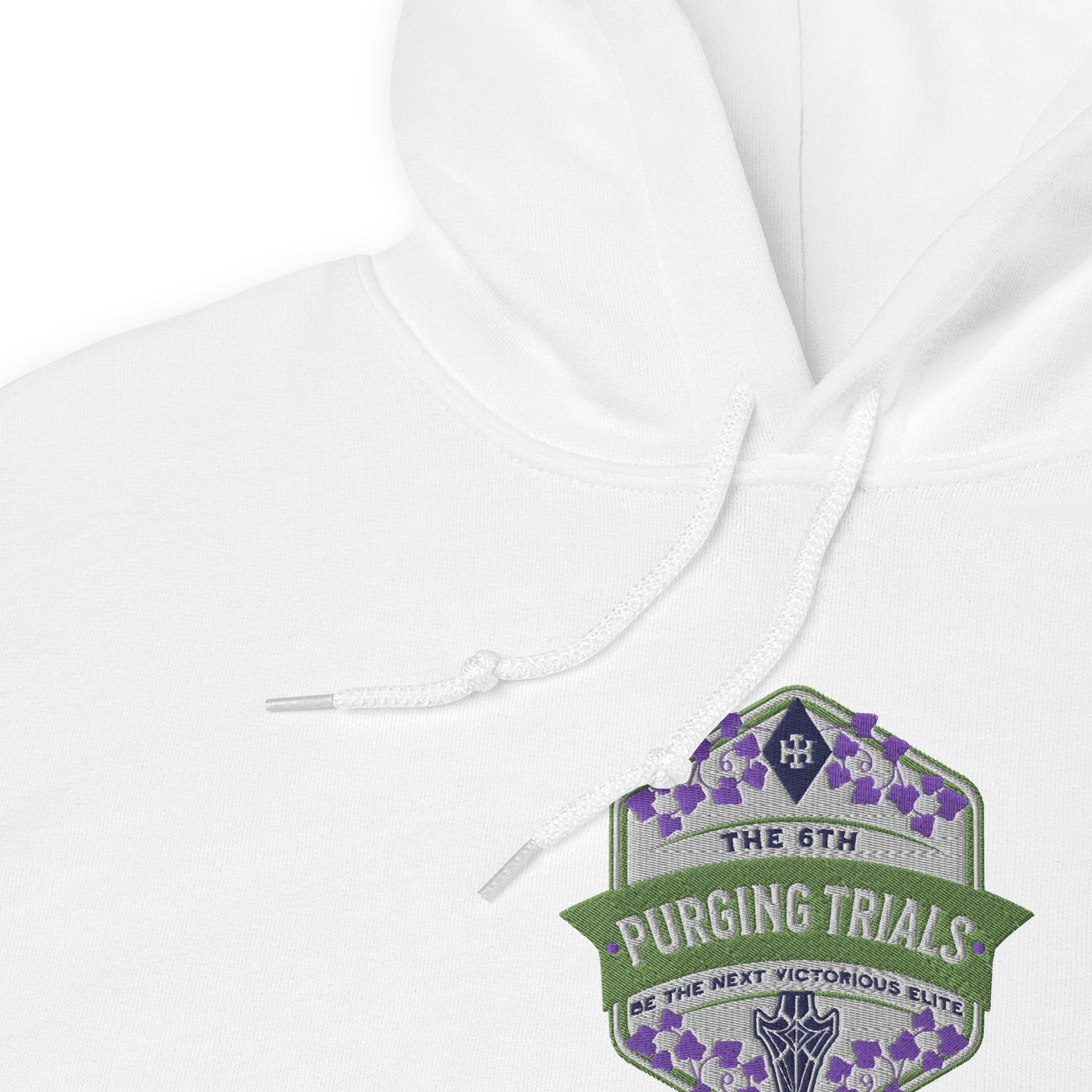 The Sixth Purging Trials Embroidered Hoodie - The Bean Workshop - embroidered, hoodie, kai azer, lauren roberts, paedyn gray, powerless