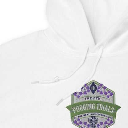 The Sixth Purging Trials Embroidered Hoodie - The Bean Workshop - embroidered, hoodie, kai azer, lauren roberts, paedyn gray, powerless