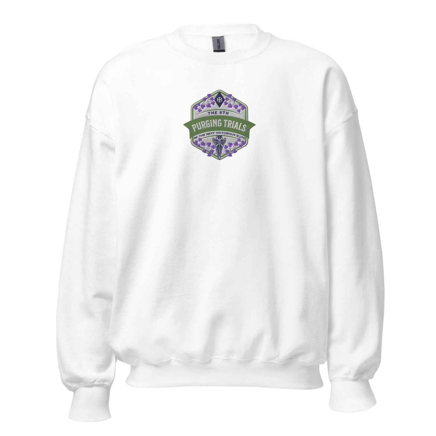 The Sixth Purging Trials Embroidered Sweatshirt - The Bean Workshop - embroidered, kai azer, lauren roberts, paedyn gray, powerless, pullover, sweater, sweatshirt
