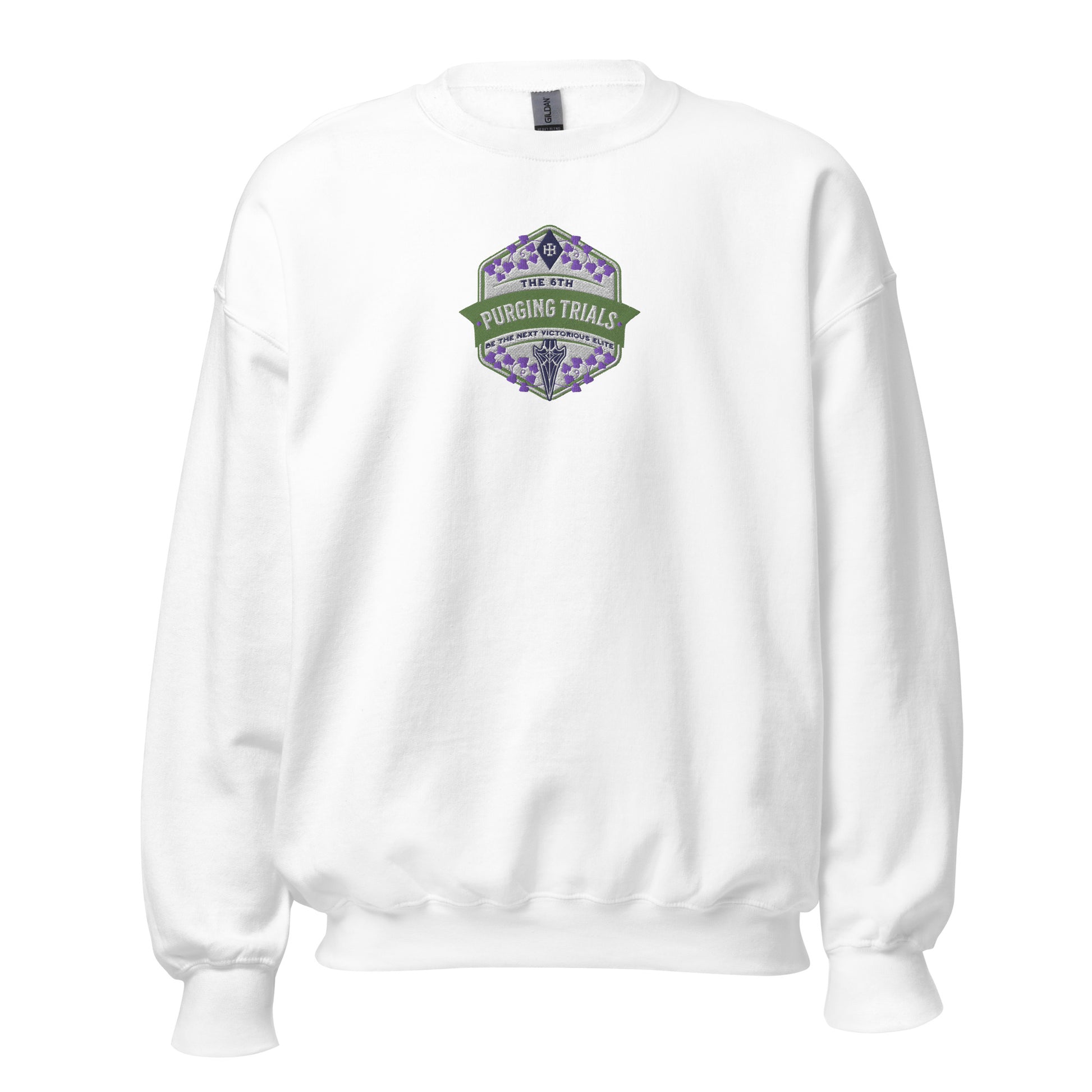 The Sixth Purging Trials Embroidered Sweatshirt - The Bean Workshop - embroidered, kai azer, lauren roberts, paedyn gray, powerless, pullover, sweater, sweatshirt