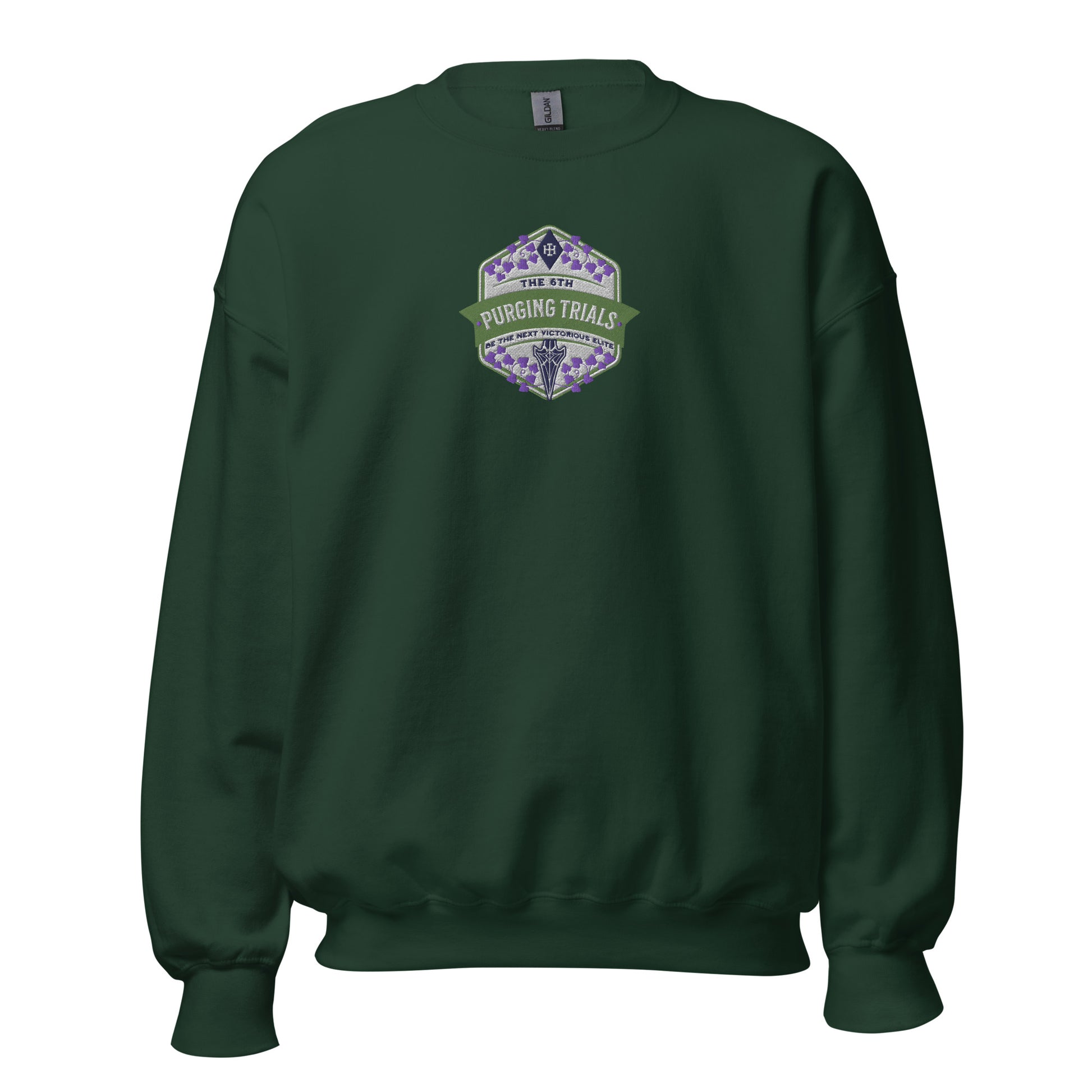 The Sixth Purging Trials Embroidered Sweatshirt - The Bean Workshop - embroidered, kai azer, lauren roberts, paedyn gray, powerless, pullover, sweater, sweatshirt
