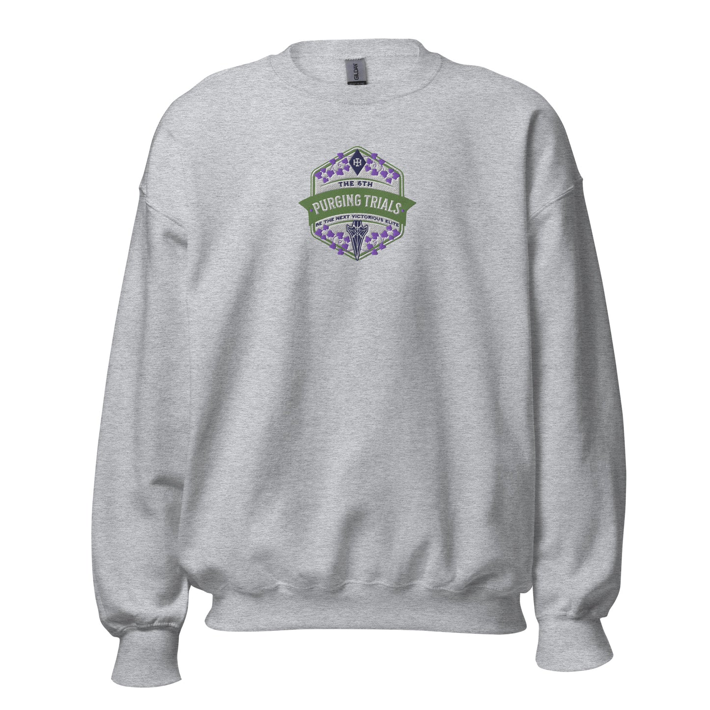 The Sixth Purging Trials Embroidered Sweatshirt - The Bean Workshop - embroidered, kai azer, lauren roberts, paedyn gray, powerless, pullover, sweater, sweatshirt