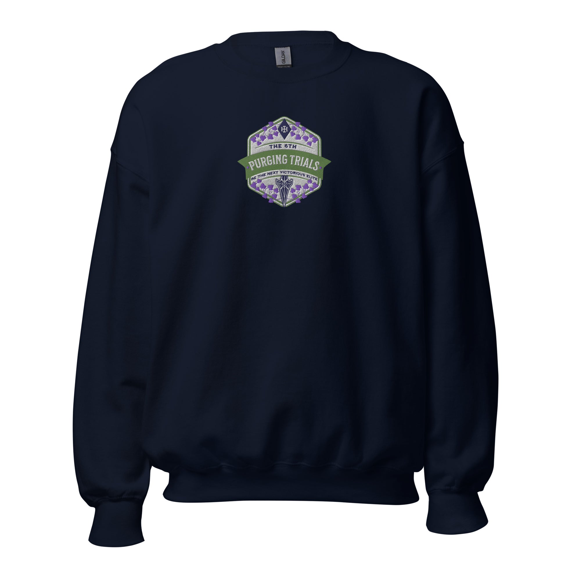 The Sixth Purging Trials Embroidered Sweatshirt - The Bean Workshop - embroidered, kai azer, lauren roberts, paedyn gray, powerless, pullover, sweater, sweatshirt