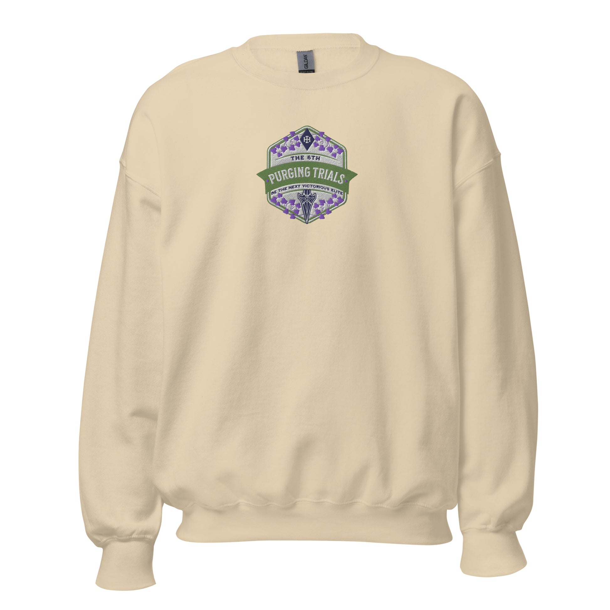 The Sixth Purging Trials Embroidered Sweatshirt - The Bean Workshop - embroidered, kai azer, lauren roberts, paedyn gray, powerless, pullover, sweater, sweatshirt