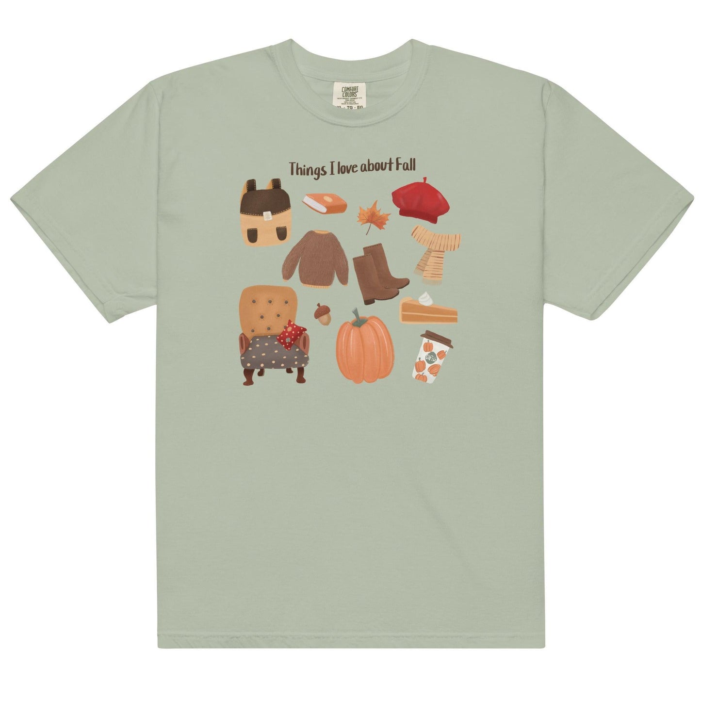 Things I love about Fall Tee Shirt - The Bean Workshop - book lover, fall, girlie, romance, tee shirt