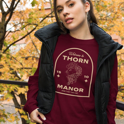 Thorn Manor Long Sleeve Tee Shirt - The Bean Workshop - long sleeve tee, margaret rogerson, sorcery of thorns