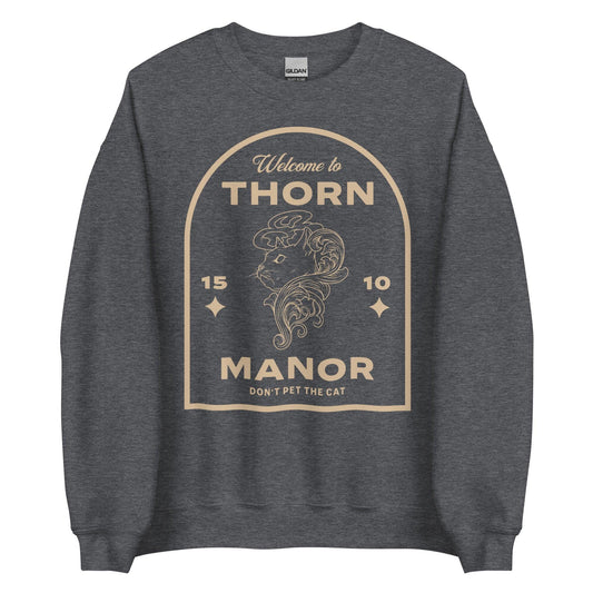 Thorn Manor Sweatshirt - The Bean Workshop - margaret rogerson, sorcery of thorns, sweatshirt
