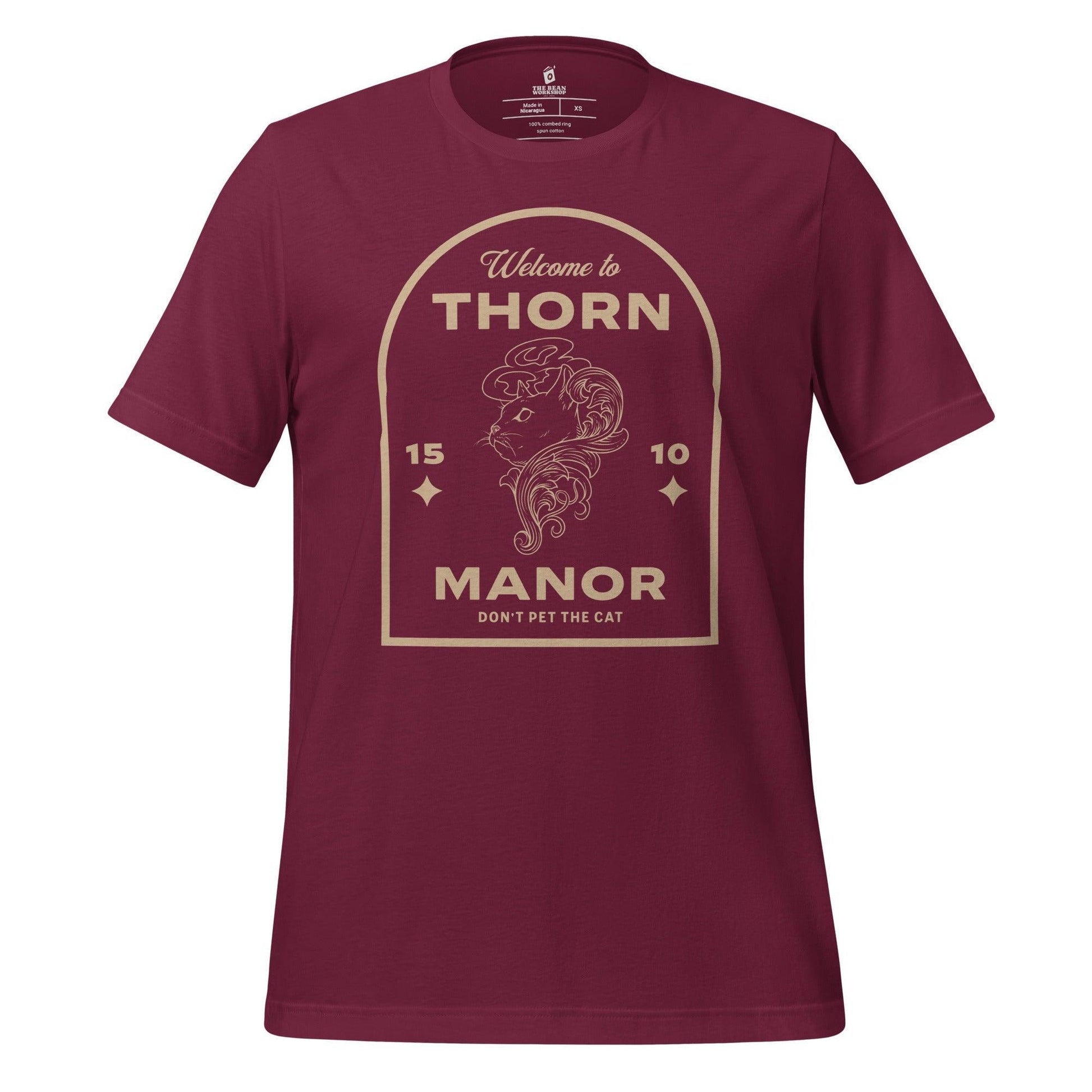 Thorn Manor T-shirt - The Bean Workshop - margaret rogerson, sorcery of thorns, t-shirt