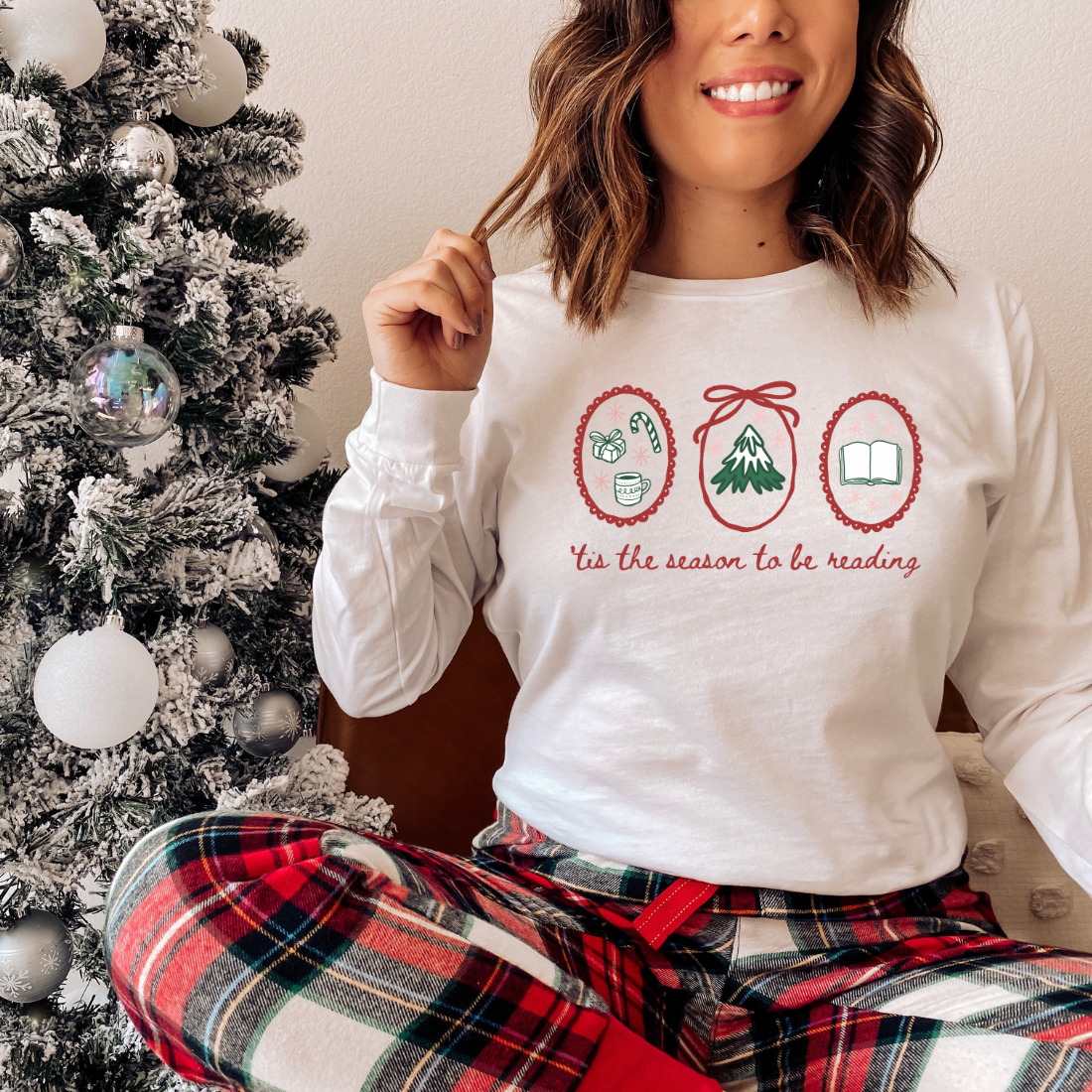 'Tis the Season to be Reading Long-Sleeve Tee