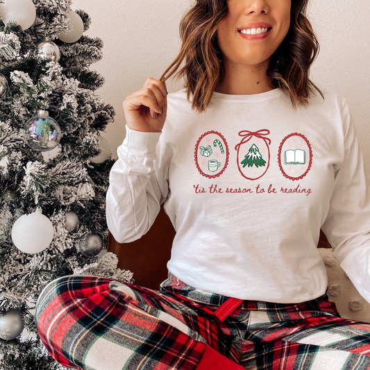 'Tis the Season to be Reading Long-Sleeve Tee