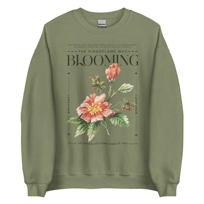 Kingsflame was Blooming Sweatshirt - The Bean Workshop - aelin galathynius, sarah j. maas, sweatshirt, throne of glass, tog