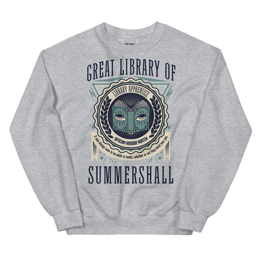 Great Library of Summershall Sweatshirt - The Bean Workshop - margaret rogerson, sorcery of thorns, sweatshirt